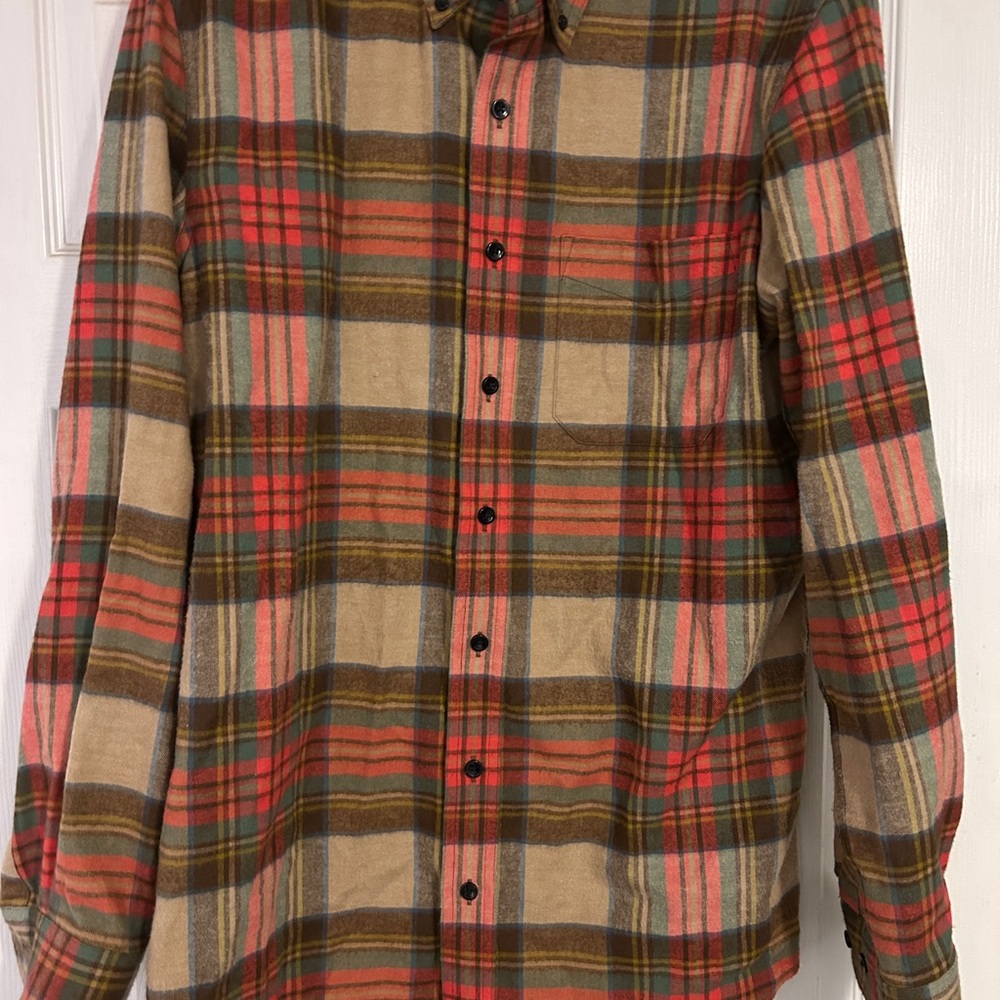 L.L. Bean Plaid Button Down Shirt - size M tall